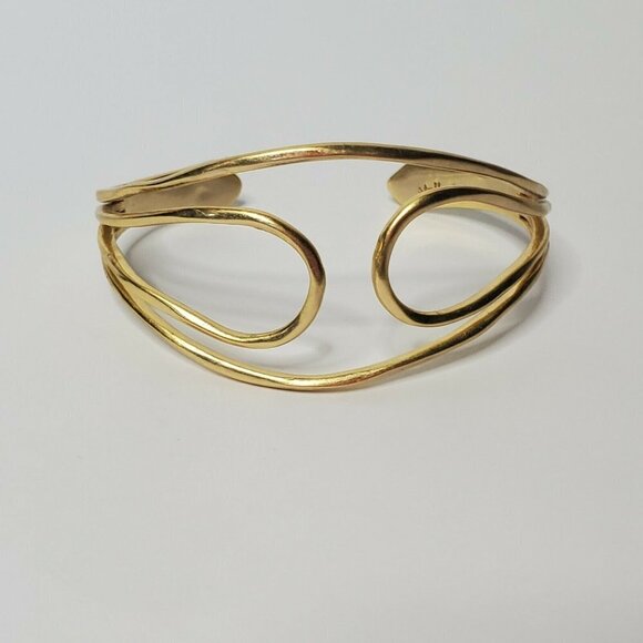 Stella & Dot Women's Cuff Bracelet Adjustable Gold Toned - Picture 5 of 5